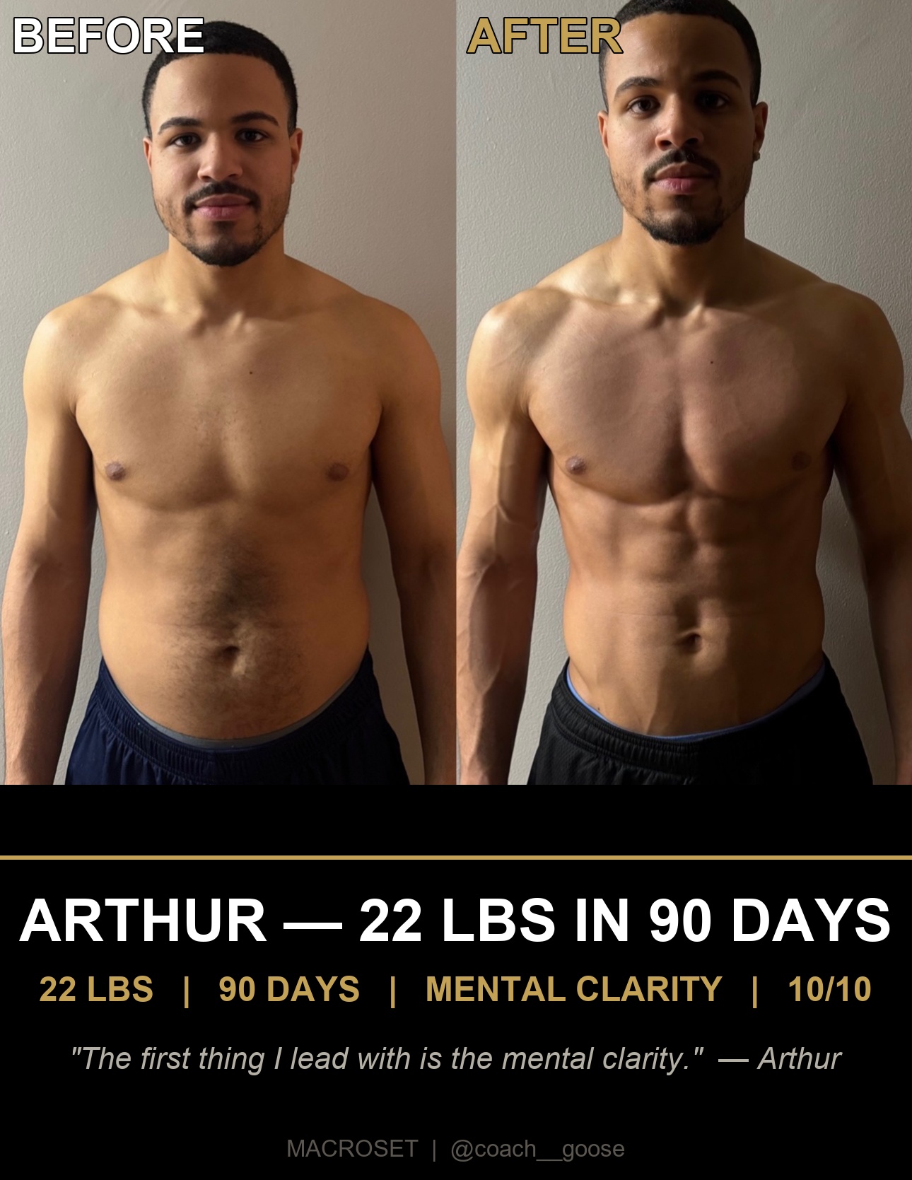 Arthur, 22 lbs in 90 days